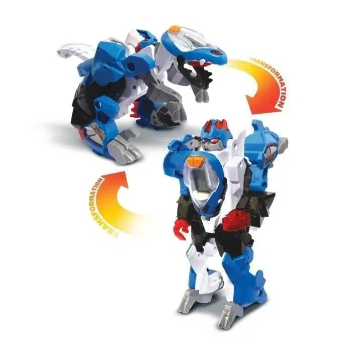 VTech - Switch and Go Dinos - Mastor, le super vélociraptor robot transformable - Jouet éducatif et interactif pour enfants 4 ans et plus - Langue française