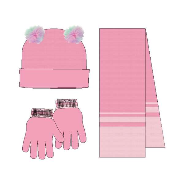Cerdá - Ensemble 3 pièces Bufanda Paw Patrol - Écharpe et accessoires pour enfant - 20 x 2 x 52 cm - Dès 3 ans - Rose