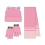 Cerdá - Ensemble 3 pièces Bufanda Paw Patrol - Écharpe et accessoires pour enfant - 20 x 2 x 52 cm - Dès 3 ans - Rose
