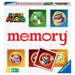 Ravensburger Grand Memory Super Mario - Jeu de société éducatif avec 64 cartes - 32 paires de personnages - À partir de 3 ans