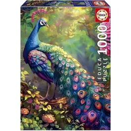 Educa Puzzle Jardin de Paons 1000 Pièces, 68x48 cm, À Partir de 12 Ans