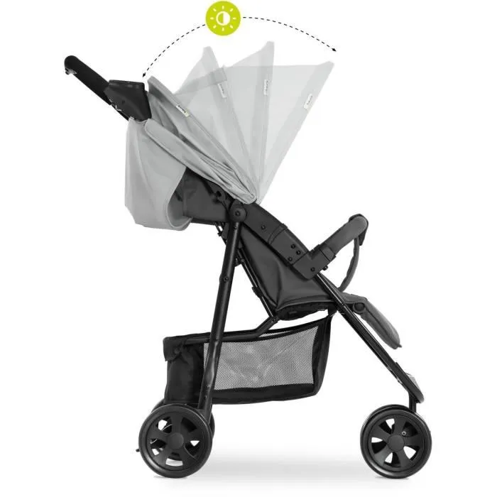 Hauck CITI NEO II - Poussette Compacte 3 Roues avec Dossier Inclinable, Panier XL et Roues Increvables - Gris - Adaptée de la Naissance à 22 kg