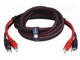 CAL TEST Cordon de mesure silicone 2m 60A connecteur fourchette x2 de deux côtés