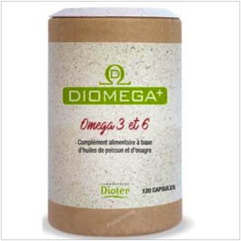 Dioter Complément Alimentaire Ménopause Diomega 3-6 Omega 3-6 GLA EPA DHA 120 Capsules