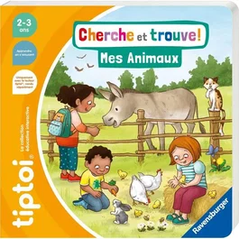 Ravensburger - Tiptoi Livre Interactif Cherche et Trouve : Mes Animaux, Jeux Éducatifs avec Sons et Musique, Dès 4 Ans