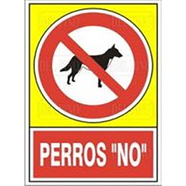DUVER Signalétique de prohibition d'accès pour chiens 295x210 mm
