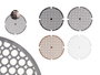 Kinvara Tapis d'Évier Rond 29 cm Assortis Plastique Blanc Gris Noir Beige (Set de 24)