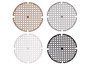 Kinvara Tapis d'Évier Rond 29 cm Assortis Plastique Blanc Gris Noir Beige (Set de 24)