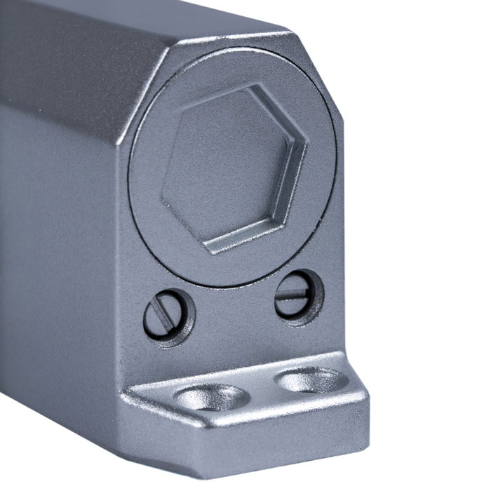 WOLFPACK LINEA PROFESIONAL Ferme-porte avec retenedor Force 3, Argent (Portes 80/100 cm.)