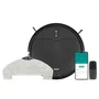 Livoo DOH145 WASH'UP - Robot aspirateur et laveur connecté 1000 Pa, 70 min autonomie, 2 réservoirs (370 ml et 150 ml), 4 modes de nettoyage, Noir