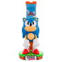 Cable Guy Deluxe Support de Chargement LED avec Figurine Sonic the Hedgehog 20 cm - Compatible PS5, Xbox Series X/S, USB, Bluetooth, Système REST Tournant