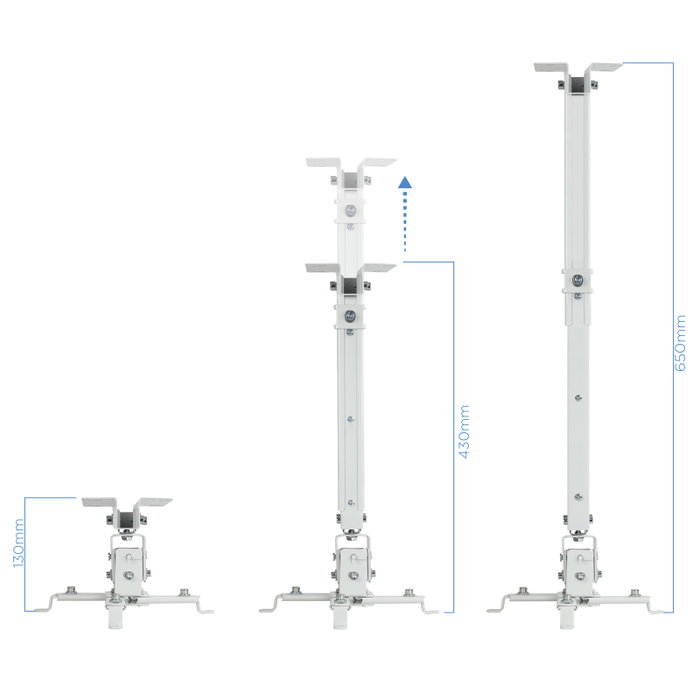 Tooq Support Projecteur Plafond Pj2012T Blanc - Poids max 20 kg Tooq Support Projecteur Plafond Pj2012T Blanc - Poids max 20 kg