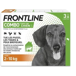 Frontline Combo chien - Anti-puces anti-tiques - S - 2-10kg - 3 pipettes