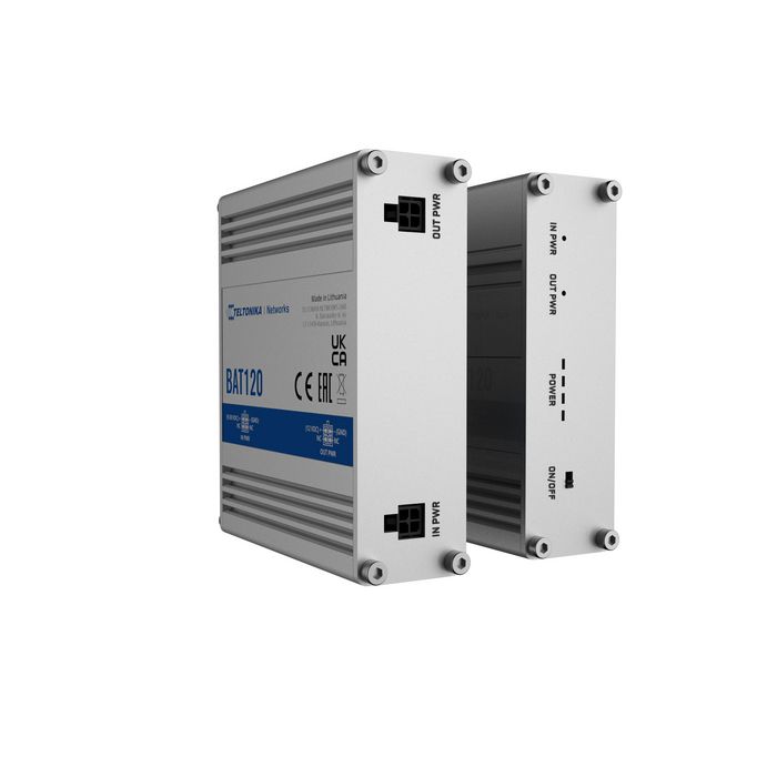 Teltonika Networks BAT120 - Alimentation sans interruption (UPS), 12 VDC, 2600 mAh, double port DC, protection contre les surtensions et surintensités