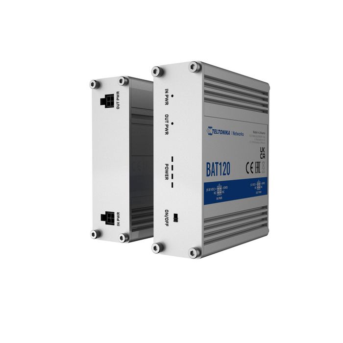 Teltonika Networks BAT120 - Alimentation sans interruption (UPS), 12 VDC, 2600 mAh, double port DC, protection contre les surtensions et surintensités