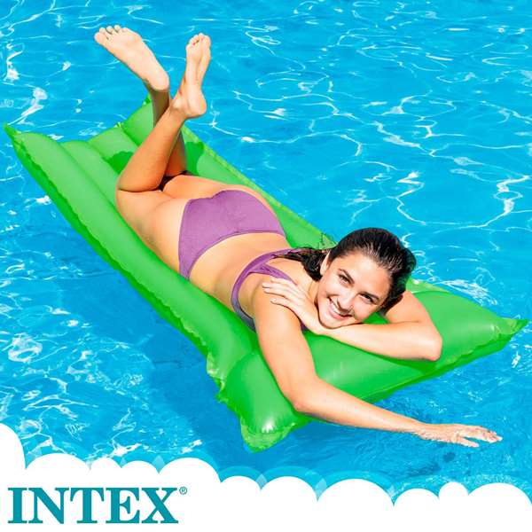 Intex Colchoneta 4 tubes couleurs néon 183x76 cm - Modèles en assortiment