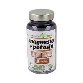 Pinisan Magnesio+Potasio 60Comp - Complément Alimentaire Magnésium Potassium Vitamine B6, Anti-fatigue, Vegan