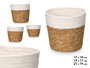 GIFTDECOR Set de 3 paniers ronds Blanco - Natural