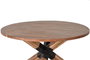 GINER Y COLOMER Table de Salle à Manger en Bois d'Acacia Naturel avec Pieds en Métal Noir - Table à Assembler
