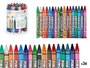 Pincello Boîte de Crayons Cire Jumbo 36 Pièces avec Pinceau 8x10x8 cm Cire Synthétique Assortiment 36 Couleurs (Set de 48)