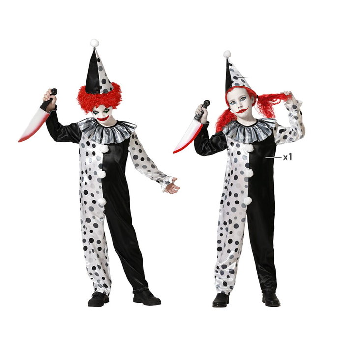 BigBuy Carnival Déguisement Clown Gris Unisexe Enfant 5-6 Ans