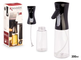 KINVARA Pulvérisateur d'huile noir 200 ml