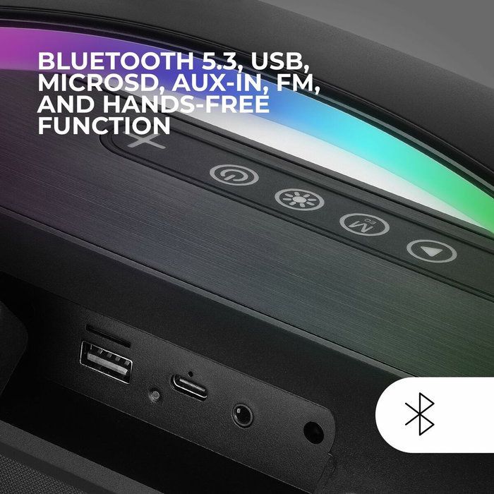 Haut-parleurs bluetooth portables Mars Gaming MS-PULSE BT 5.3 Noir 4 W 50 W