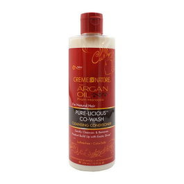 Cream Of Nature Shampoing Co-Wash Pure-Licious à l'Huile d'Argan 354 mL - Nettoie et hydrate les boucles sans sulfates