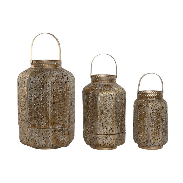 Home ESPRIT Ensemble de bougeoirs Doré Métal Home ESPRIT Ensemble de bougeoirs Doré Métal