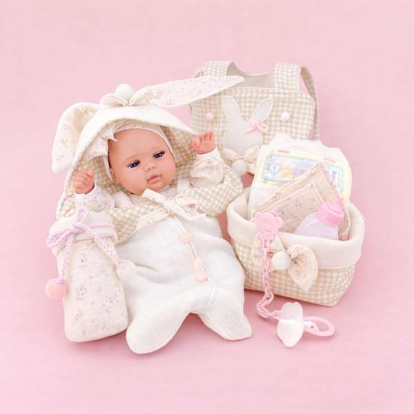 Berjuan My Little Reborn 32 cm Poids Réel Rose - Poupée Réaliste - Réf. 3052-26