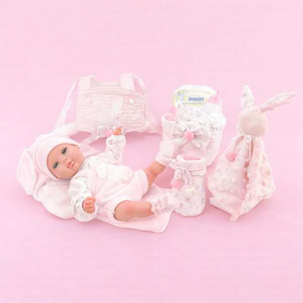 Berjuan My Little Reborn 32 cm Poids Réel Rose - Poupée Réaliste - Réf. 3052-26