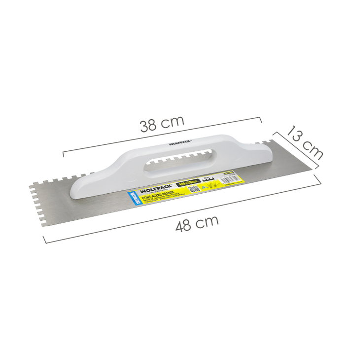 WOLFPACK LINEA PROFESIONAL Peigne en acier grande taille 480x130 mm
