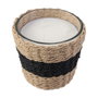 Home Deco Factory Bougie avec Vase Tressé Ambre