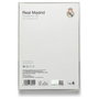 MOCILAB - Cahier A5 Real Madrid avec blason en 3D - Reliure textile - 120 pages non lignées - Couleur bleu - Article officiel