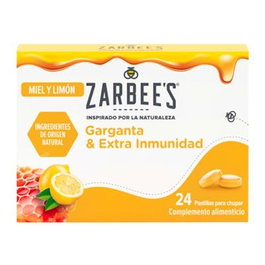 Johnson's Zarbees Gargant & Inmu Citron et Miel 24 comprimés