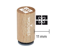 Woodies Mini Sceau en Bois et Caoutchouc Naturel 15x25mm