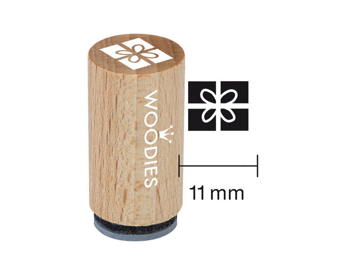 Woodies Mini Sceau en Bois et Caoutchouc Naturel 15x25mm Woodies Mini Sceau en Bois et Caoutchouc Naturel 15x25mm