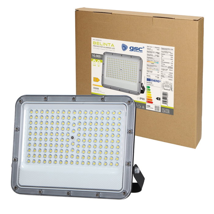 GSC Evolution Projecteur LED Belinta 100W 4000K Noir IP65 GSC Evolution Projecteur LED Belinta 100W 4000K Noir IP65