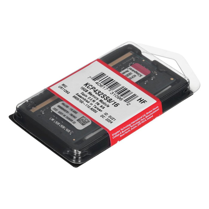 Kingston KCP432SS8/16 16 Go DDR4 3200 MHz CL22 SO-DIMM Kingston KCP432SS8/16 16 Go DDR4 3200 MHz CL22 SO-DIMM