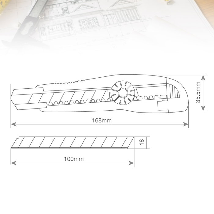 Hantums Cutter standard avec roue de verrouillage et 3 lames