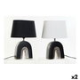 Lampe de bureau DKD Home Decor Céramique Noir Polyester (20 x 20 x 31 cm) (2 pcs)