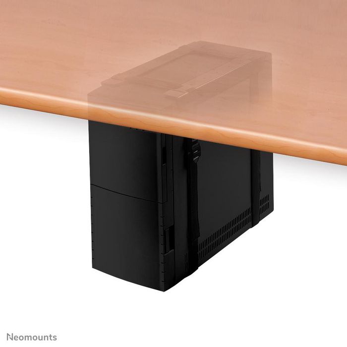 Neomounts Support d'ordinateur de bureau CPU-D025BLACK - Support pour PC Tour jusqu'à 20 kg, Noir, réglable en largeur et profondeur