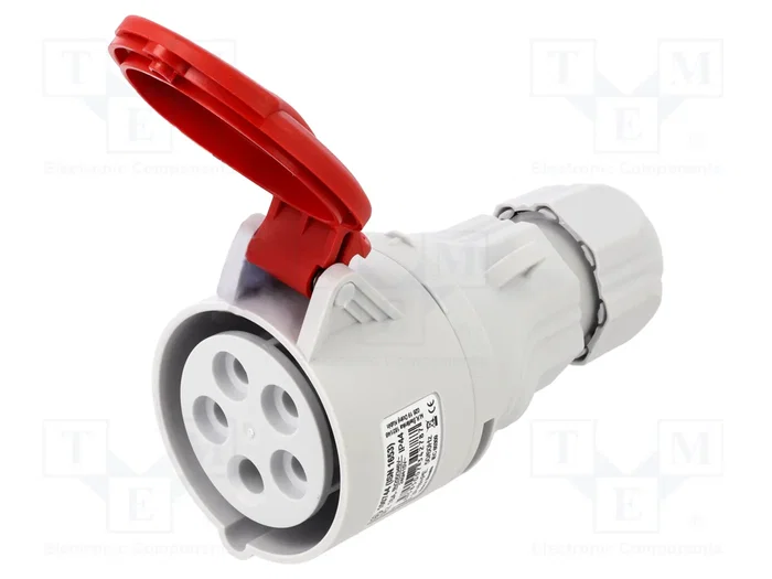 SEZ DK Connecteur femelle d'alimentation AC triphasée 16A 400V AC rouge SEZ DK Connecteur femelle d'alimentation AC triphasée 16A 400V AC rouge