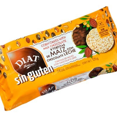 DIAT Galette de maïs au chocolat blanc 125 g DIAT Galette de maïs au chocolat blanc 125 g