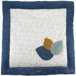 Domiva - Tapis de parc bébé imprimé Au fil de l'eau 100x100 cm - Tapis d'éveil motifs animaux vintage pour chambre d'enfant
