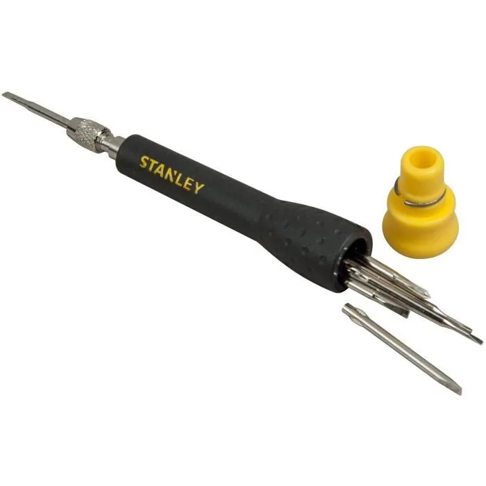Stanley - Jeu de 16 micro tournevis, lames interchangeables : fente, Phillips, hexagonal, Torx - STHT0-62633