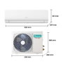 Hisense Aire acondicionado split 1x1 inverter 4300 frig - h 4299 kcal - h wifi kc50xs1g (Reconditionné)