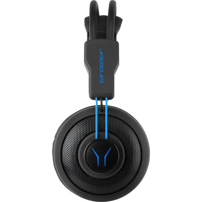 Erazer MD 88640 Casque Gamer Filaire pour PC et Console, Design Noir/Bleu, Coussinets Ergonomiques pour Confort et Immersion Sonore