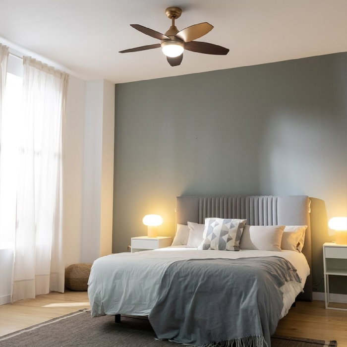 Ventilateur de Plafond avec Lumière Cecotec EnergySilence Aero 4200 Marron Doré 15 W 53 W