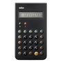 Braun BNE-001-BK Calculatrice électronique - Réplique de l'icône Braun ET66 Version 2 avec boutons circulaires convexos, design minimaliste